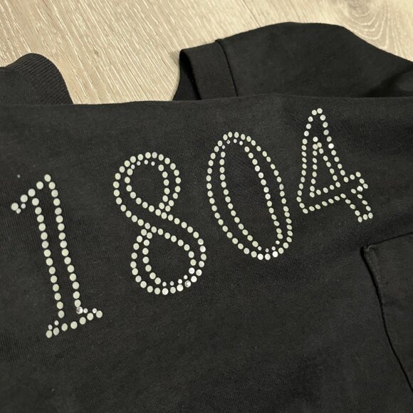 Vintage Mark's 1804 Rhinestone Men's Single Stitch Black Pocket T-Shirt Size XL - Picture 6 of 16